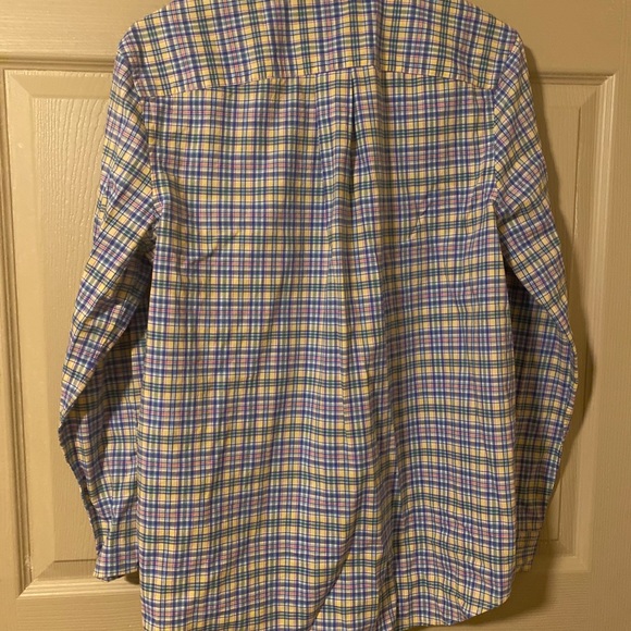 Boys Pastel plaid Ralph Lauren button down shirt size 18-20 XL long sleeve EUC - Picture 2 of 5